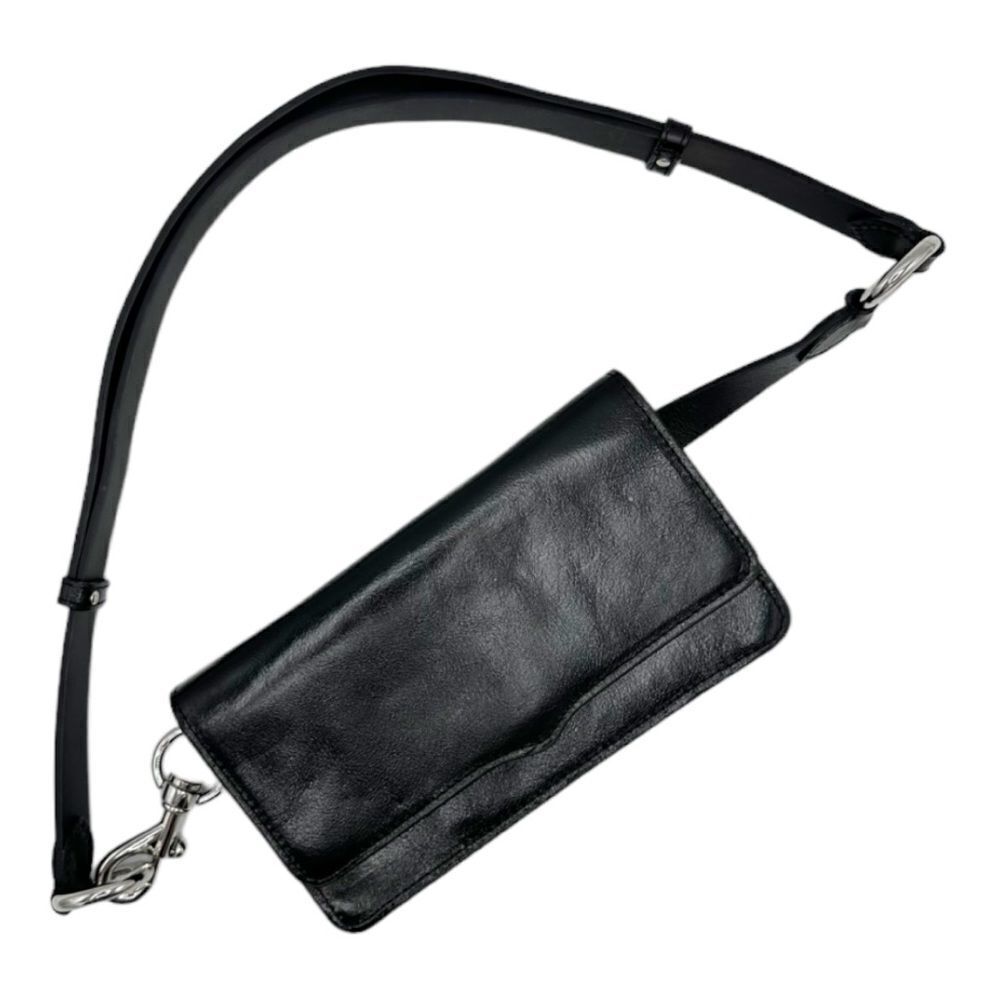 Rebecca Minkoff Leather Wallet Belt‎ Bag Black Large / XL Fanny Pack